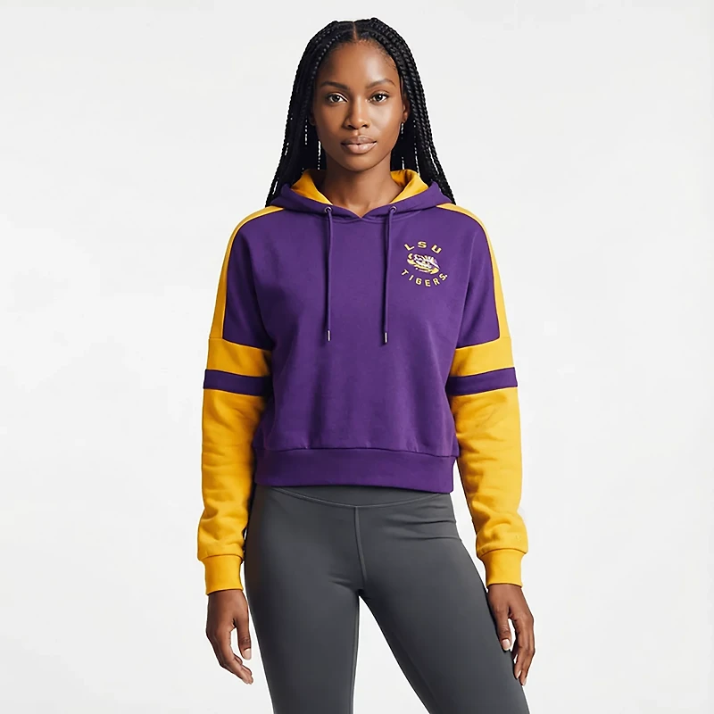 Colosseum Athletics Women's LSU Harry Cropped Hoodie