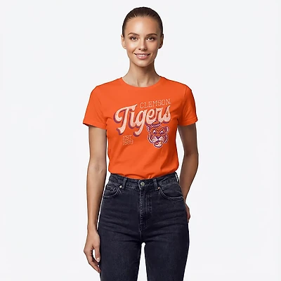 WILDCAT RETRO Women's Clemson Script Boxy T-shirt