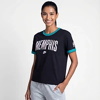 Nike Women's Memphis Grizzlies Hardwood Classic Ringer Short Sleeve T-shirt