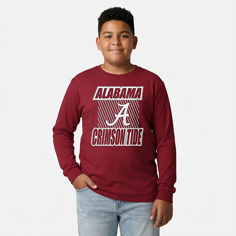 Outerstuff Boys' 4-7 Alabama Never Settle Long Sleeve T-shirt