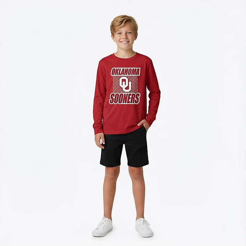 Outerstuff Boys' 4-7 Oklahoma Never Settle Long Sleeve T-shirt