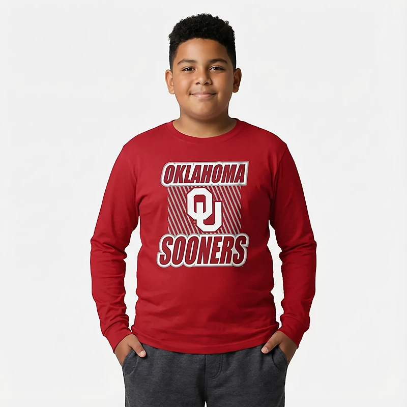 Outerstuff Boys' 4-7 Oklahoma Never Settle Long Sleeve T-shirt