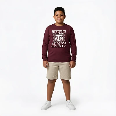 Outerstuff Youth Texas A&M Never Settle Long Sleeve T-shirt