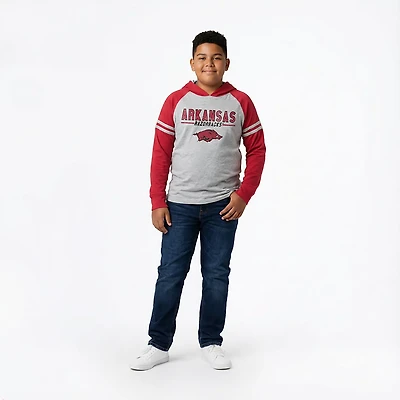 Wes & Willy Boys' University of Arkansas Raglan Lightweight Hoodie