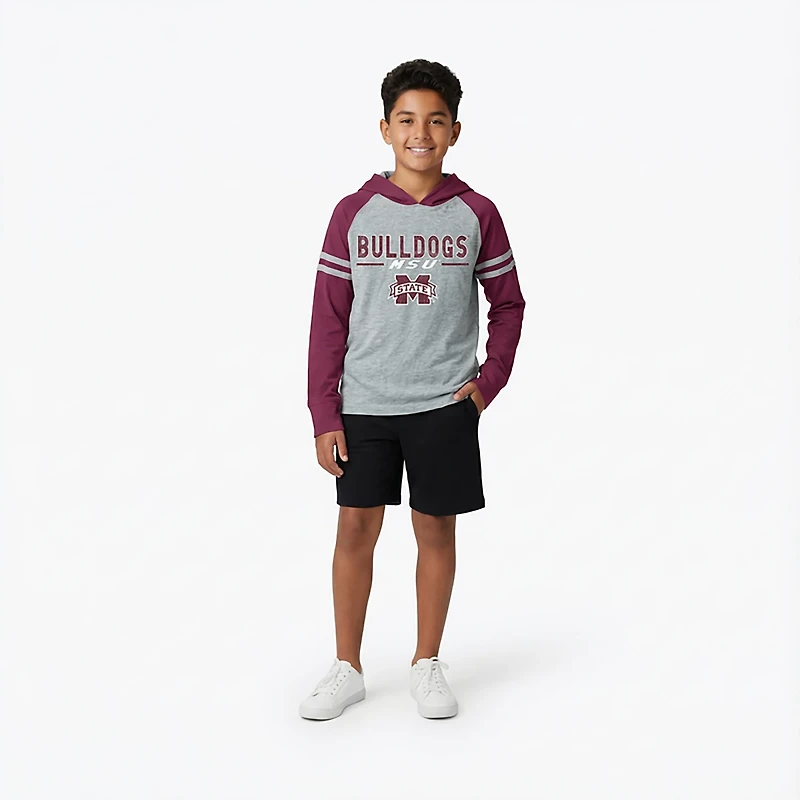 Wes & Willy Boys' Mississippi State University Raglan Lightweight Hoodie