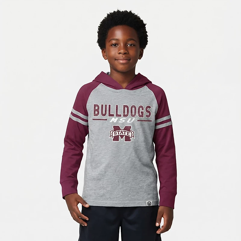 Wes & Willy Boys' Mississippi State University Raglan Lightweight Hoodie