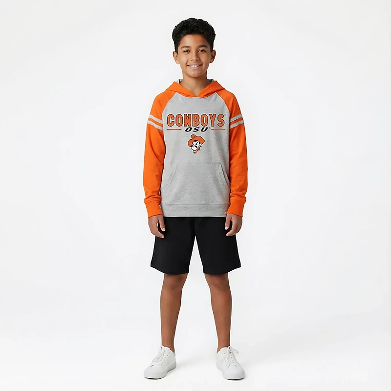 Wes & Willy Boys' Oklahoma State University Raglan Lightweight Hoodie