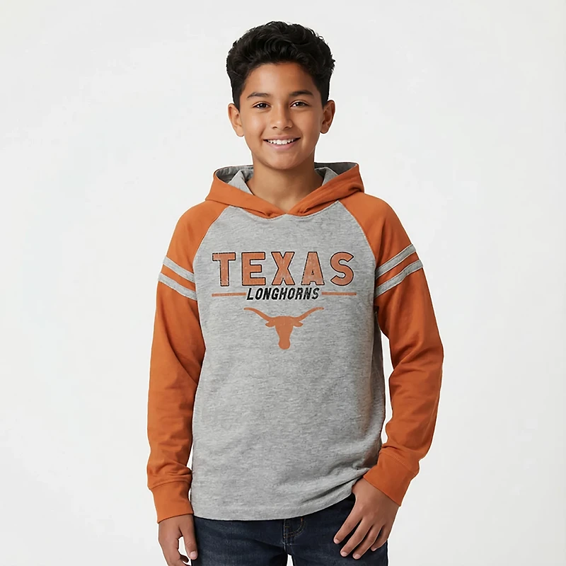 Wes & Willy Boys' University of Texas Raglan Lightweight Hoodie