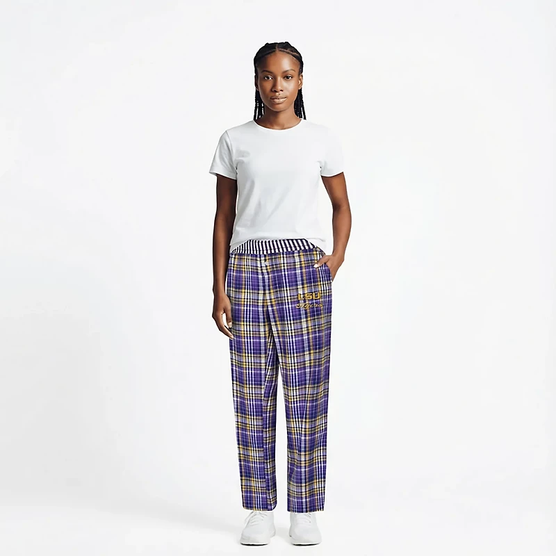 College Concepts Women's LSU Laney Plaid Pants