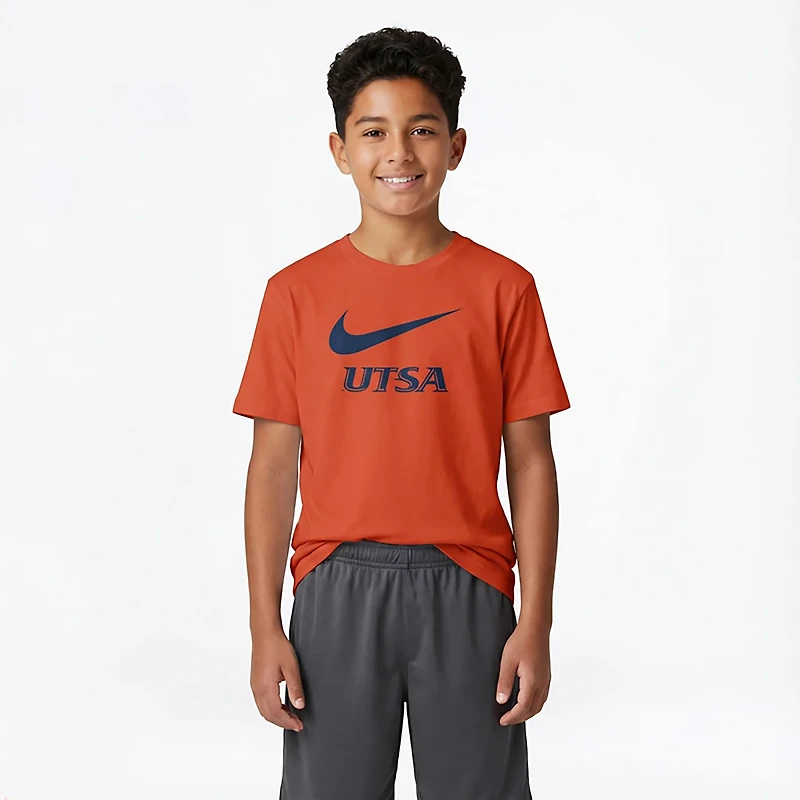 Nike Boys' University of Texas at San Antonio Swoosh Wordmark Graphic T-shirt