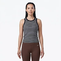 BCG Women's Sign Stripe High Neck Rib Tank