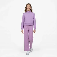 BCG Girls' Double Knit 1/4-Zip Long Sleeve Top