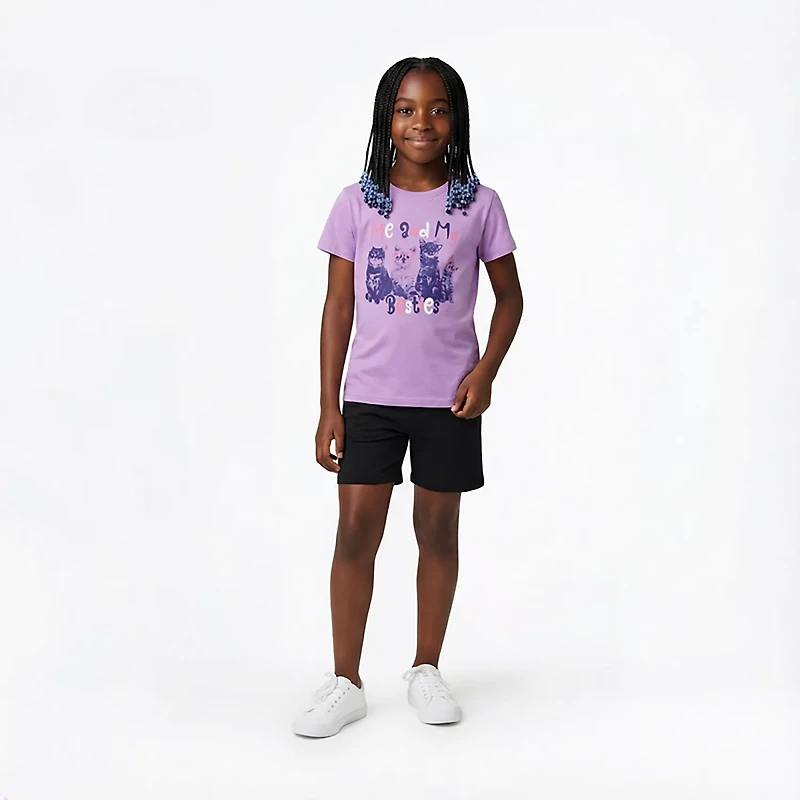 BCG Girls' Cotton GFX Short Sleeve T-shirt