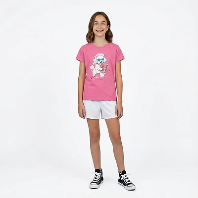 BCG Girls' Cotton GFX Short Sleeve T-shirt