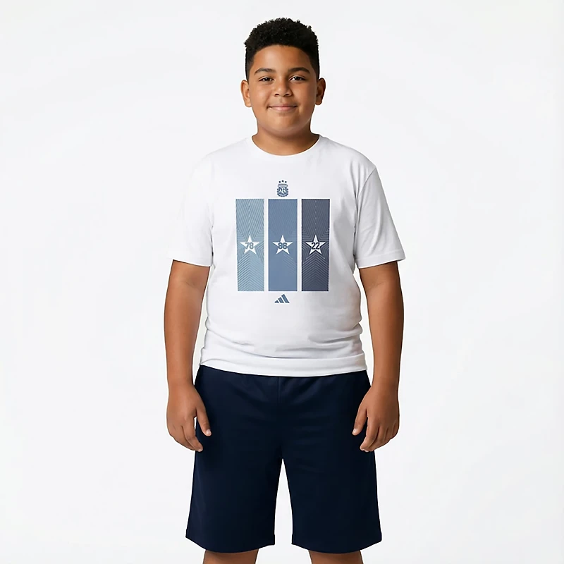 adidas Kids' Argentina 2026 World Cup Home T-shirt
