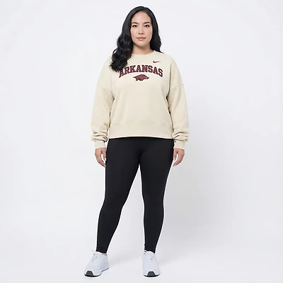 Nike Women's Arkansas Arch Team Over Mascot Phoenix Fleece Crew Sweatshirt