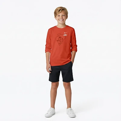 Nike Youth Oklahoma State Mascot Logo Long Sleeve T-shirt