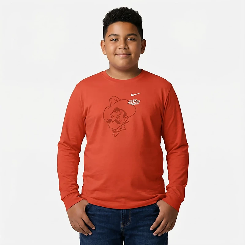 Nike Youth Oklahoma State Mascot Logo Long Sleeve T-shirt