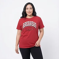 WILDCAT RETRO Women's Arkansas Arch Shadow Boxy T-shirt
