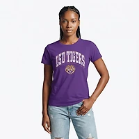 WILDCAT RETRO Women's LSU Arch Shadow Boxy T-shirt
