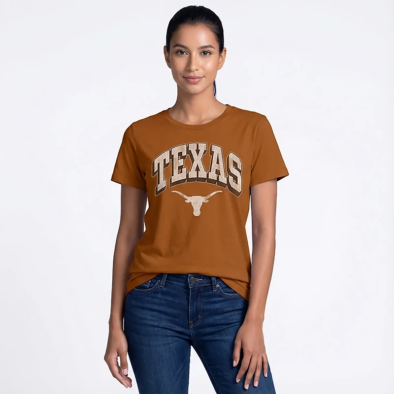 WILDCAT RETRO Women's Texas Arch Shadow Boxy T-shirt