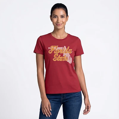 WILDCAT RETRO Women's Florida State University Script Meet and Greet T-shirt