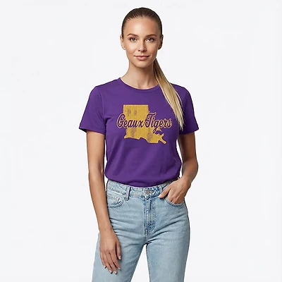 WILDCAT RETRO Women's LSU State Script Meet and Greet T-shirt