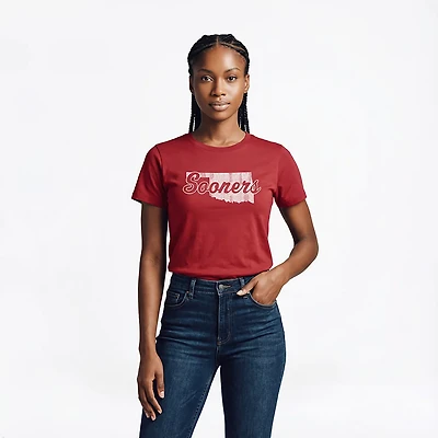 WILDCAT RETRO Women's Oklahoma State Script Meet and Greet T-shirt