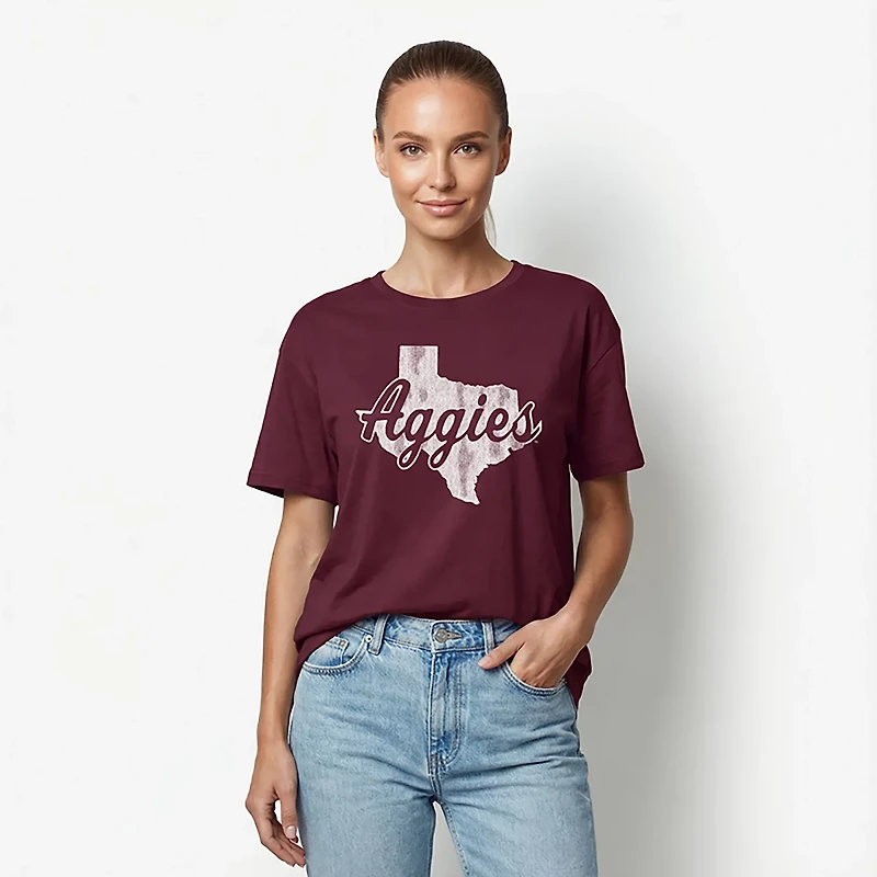 WILDCAT RETRO Women's Texas A&M State Script Meet and Greet T-shirt