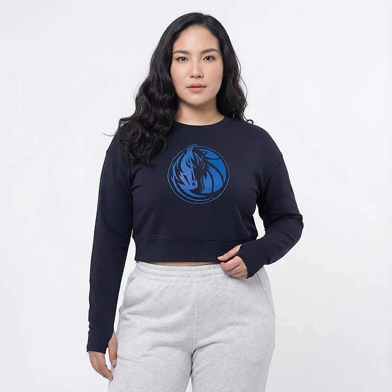 Concepts Sport Women's Mavericks Darby Long Sleeve Crop Top