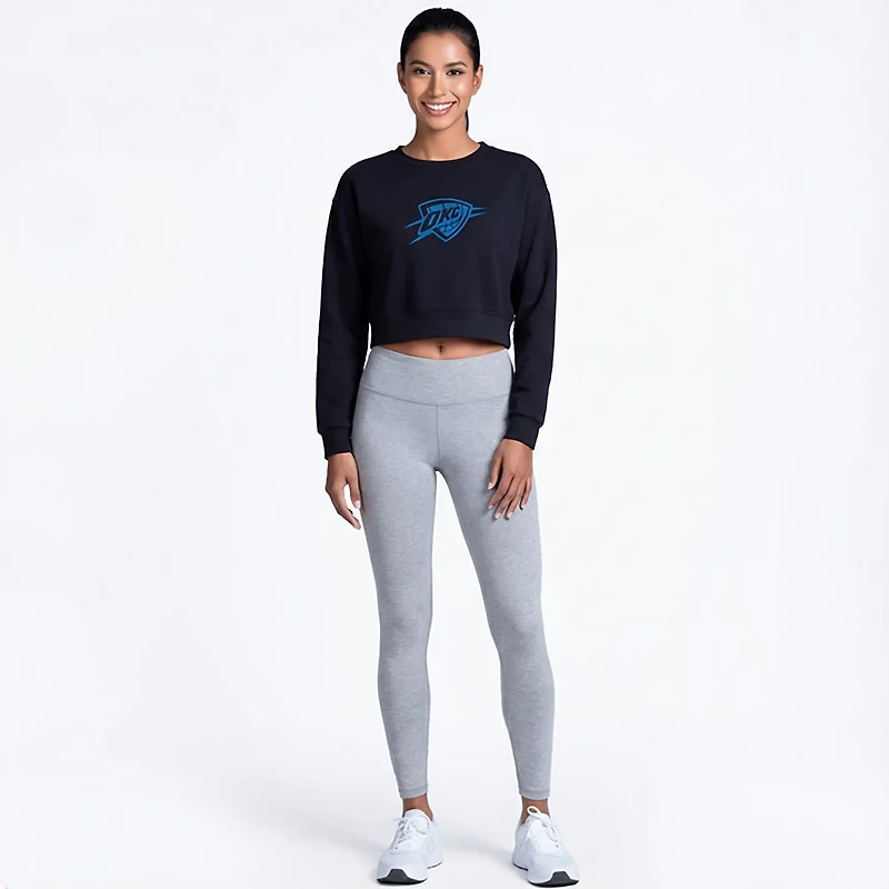 Concepts Sport Women's OKC Thunder Darby Long Sleeve Crop Top