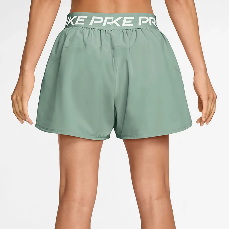 Nike Women's Pro Dri-FIT Mid-Rise Brief-Lined Woven Shorts 3