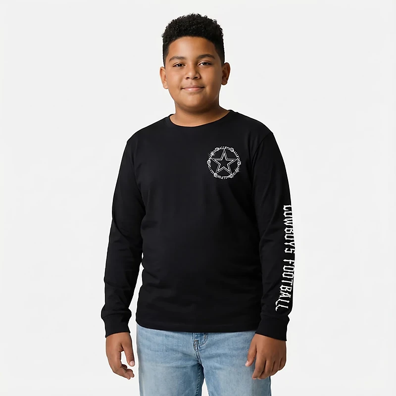Outerstuff Dallas Cowboys Rumble Sleeve Long Graphic T-shirt