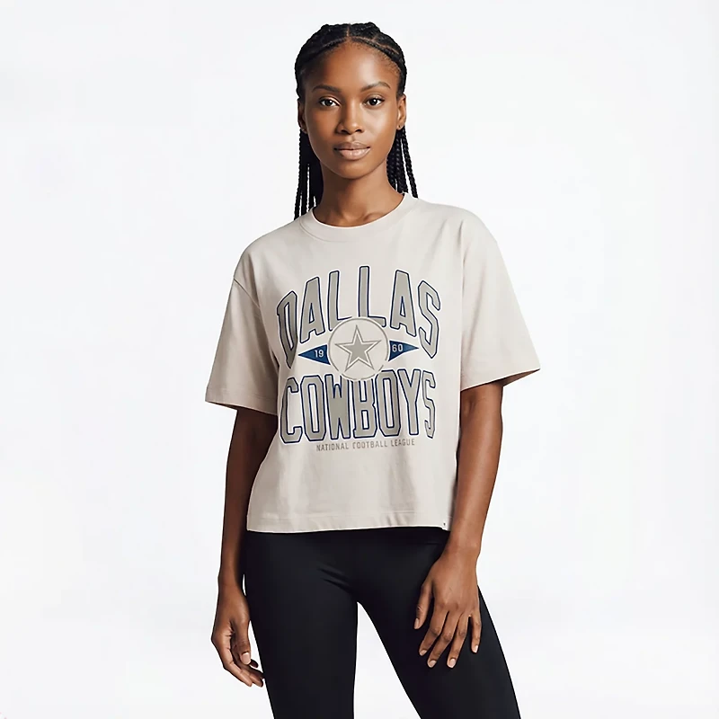 '47 Women's Dallas Cowboys Windthrow Ravine Crop Graphic T-shirt