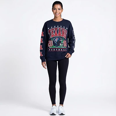 '47 Women's Houston Texans Go Big Oversized Crew Sweatshirt