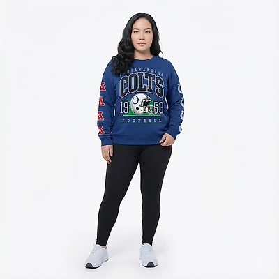 47 Women's Colts Go Big Oversize Long Sleeve Crew Sweatshirt