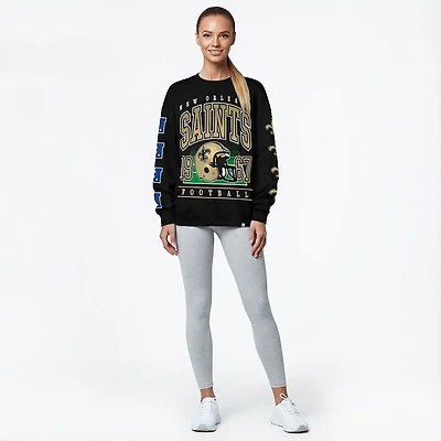 47 Women's Saints Go Big Oversize Long Sleeve Crew Sweatshirt