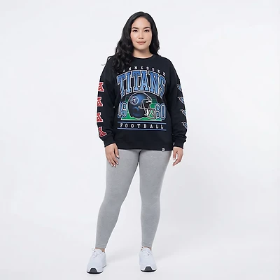 47 Women's Titans Go Big Oversize Long Sleeve Crew Sweatshirt