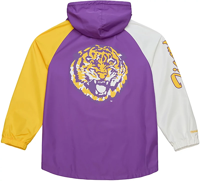 Mitchell & Ness Men’s Louisiana State University Playoff Win 1/4 Zip Anorak Jacket