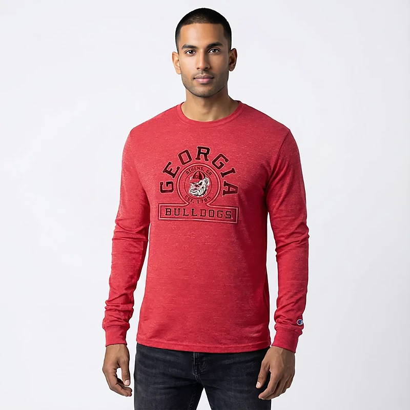 Champion Men's Georgia School Arch Triumph Long Sleeve T-shirt