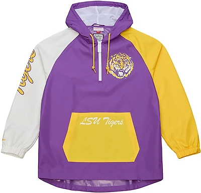 Mitchell & Ness Men’s Louisiana State University Playoff Win 1/4 Zip Anorak Jacket