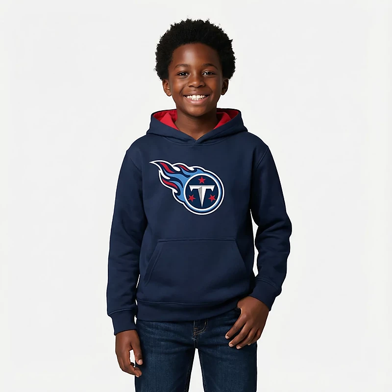 Outerstuff Boys' Tennessee Titans Prime Pullover Fleece Hoodie