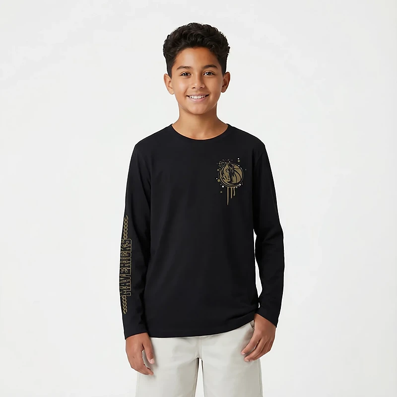 Outerstuff Youth Mavericks Gold Star Long Sleeve T-shirt