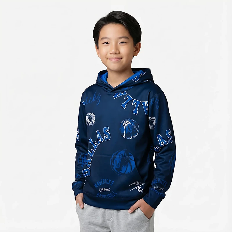 Outerstuff Youth's Dallas Mavericks Moving Violation Sublimated Pullover Hoodie