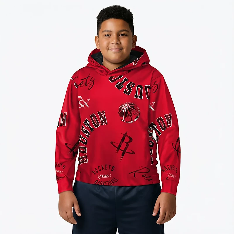 Outerstuff Youth's Houston Rockets Moving Violation Sublimated Pullover Hoodie