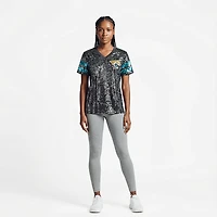 Outerstuff Women's Jacksonville Jaguars Glam Striped Sequin Top