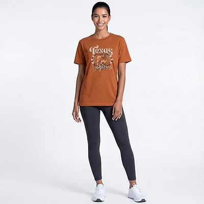 Image One Women's Texas Longhorns Mascot Star Frame Comfort Colors Short Sleeve T-shirt