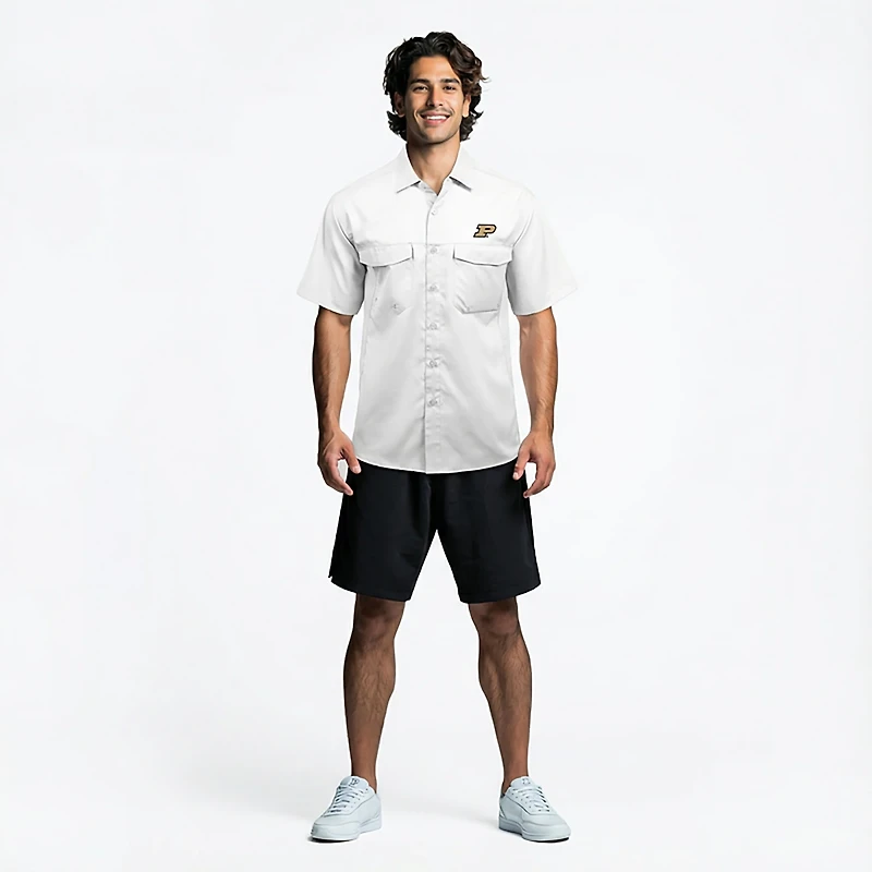 Antigua Men's Purdue University Boilermakers Game Day Fishing Shirt