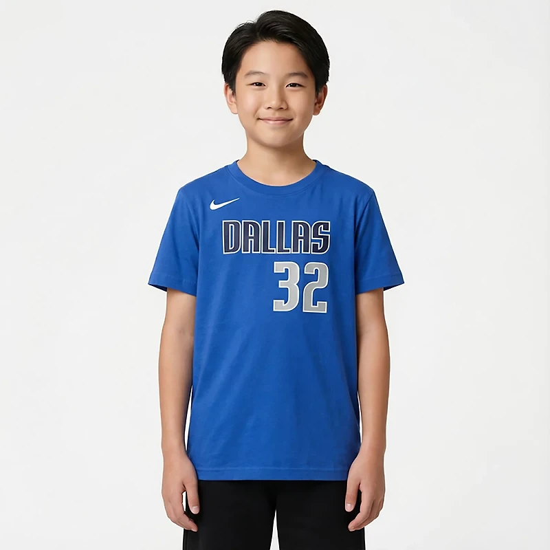 Nike Kids' Dallas Mavericks Cooper Flagg Icon Name and Number Short Sleeve T-shirt