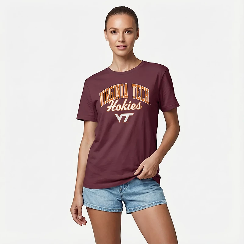 WILDCAT RETRO Women's Virginia Tech Arch Script Boxy T-shirt